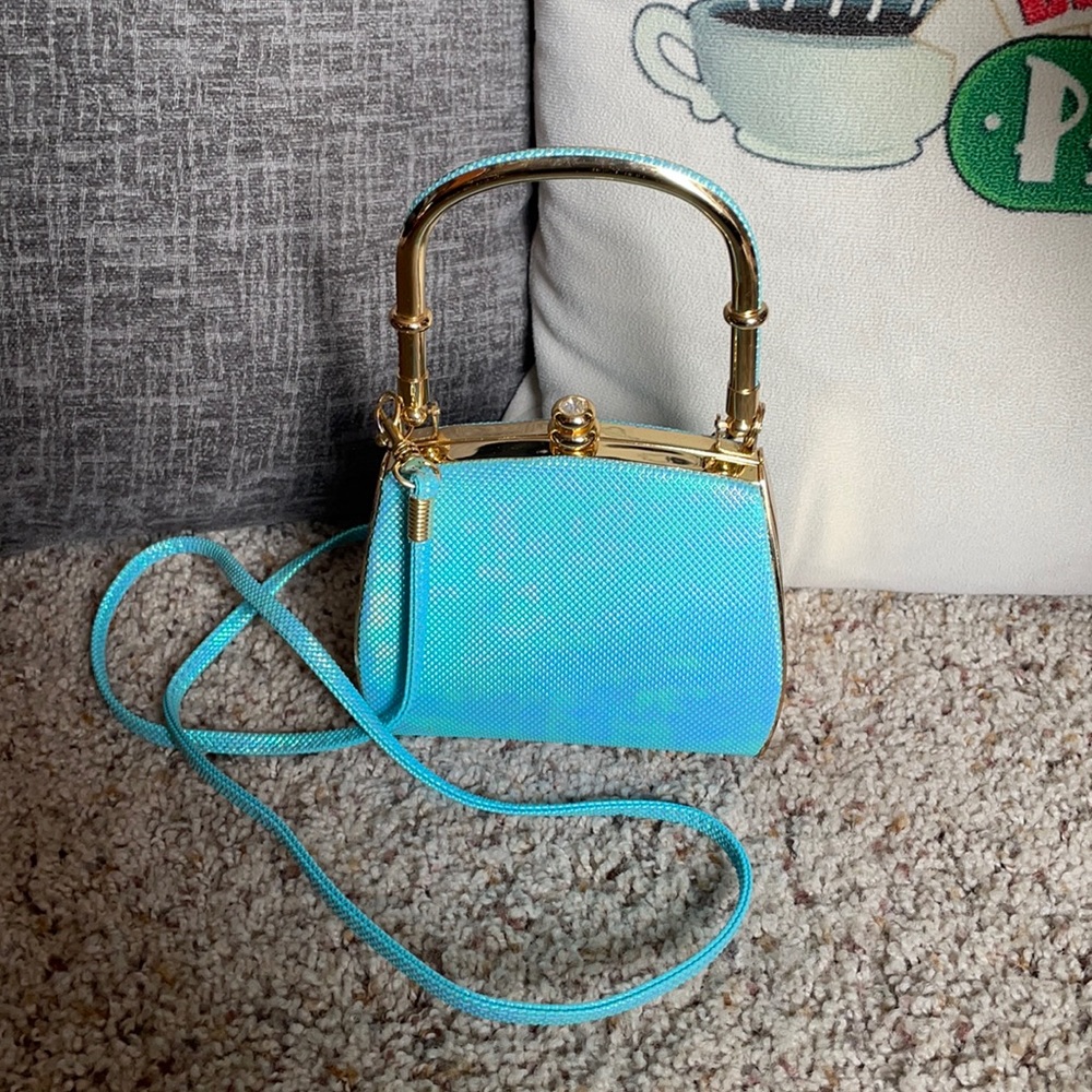 Stylish blue mermaid clutch / crossbody